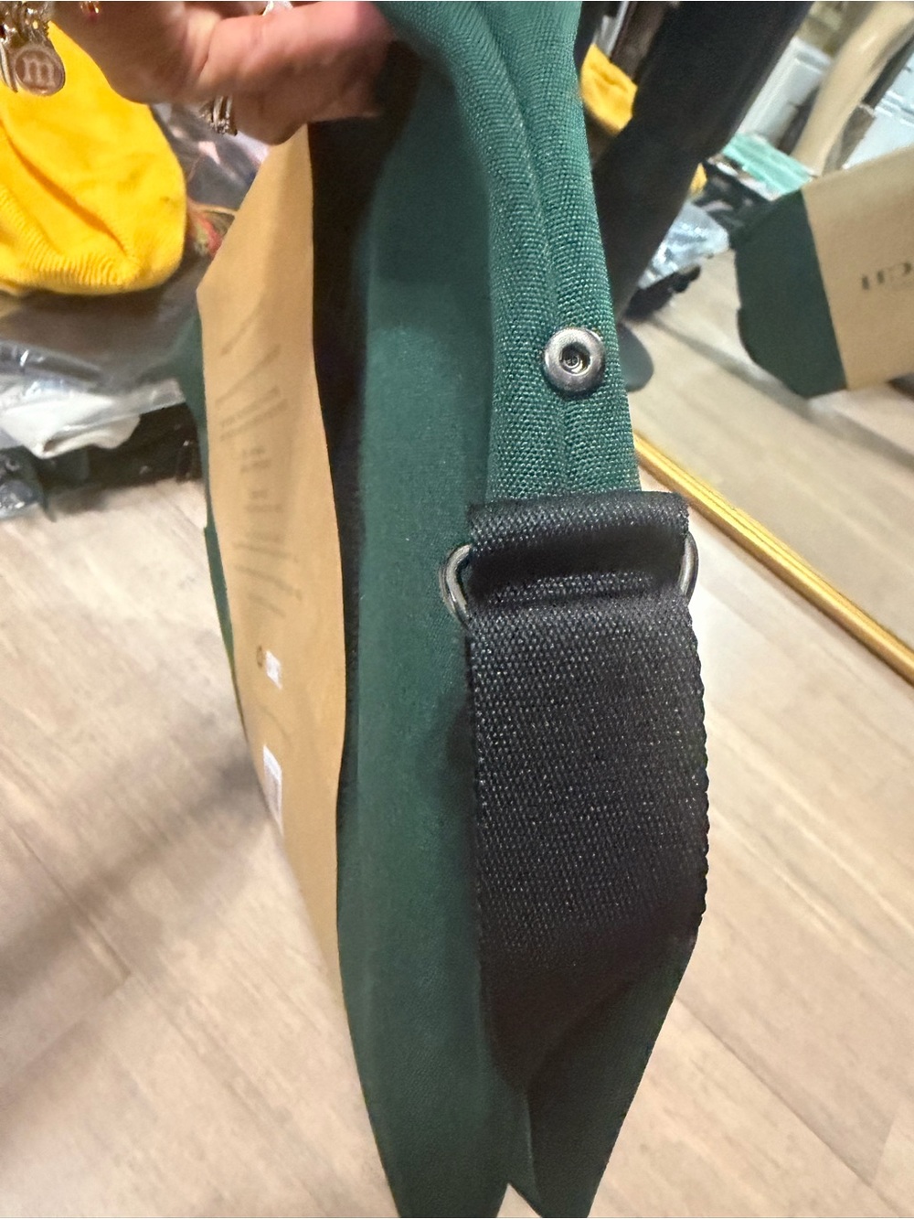 Coach Green Duffel with Black Straps - Picture 2 of 5